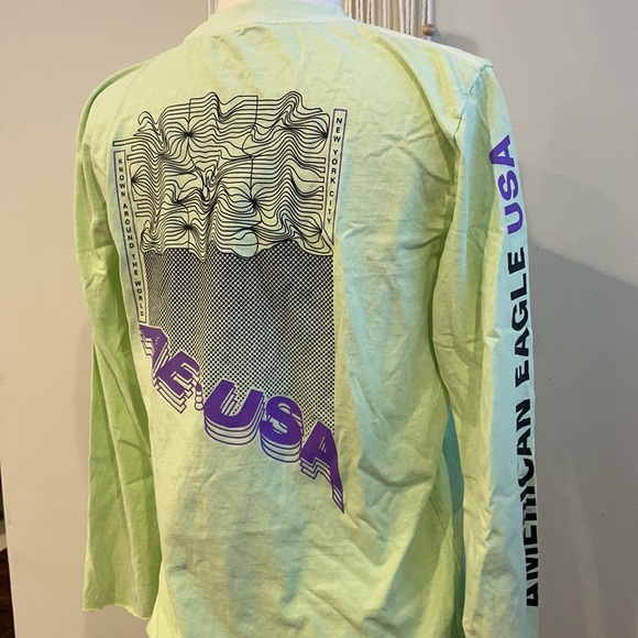 American Eagle Outfitters Other - American Eagle | Lime Green Graphic Long Sleeve